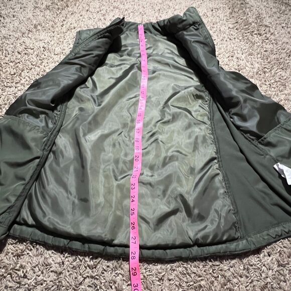 Maurices Women's Plus Size 1X Solid Active Puffer Vest Olive Green Full Zip - Picture 8 of 8